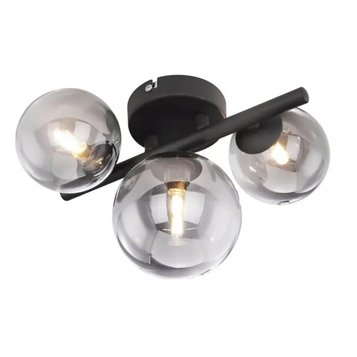 Op = Op Globo DREADO Plafondlamp LED Rookkleurig, 3-lichts