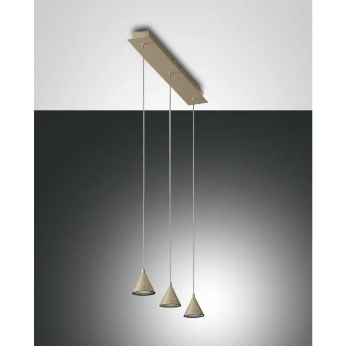 Fabas Luce Delta Hanglamp LED Goud, 3-lichts Actieprijs