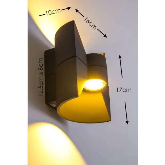 San Jose Buiten muurverlichting LED Antraciet, 2-lichts Koopje