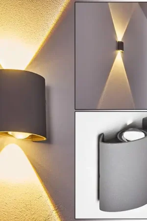 Abaiang Buiten muurverlichting LED Grijs, 1-licht Speciale Aanbieding