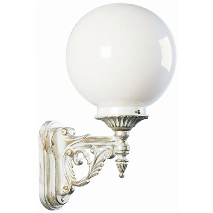 Albert 609 Buiten muurverlichting Goud, Wit, 1-licht Gecertificeerd