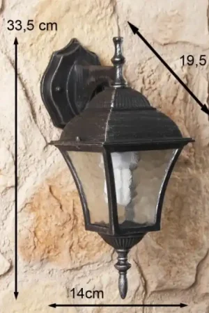 Rabalux Toscana Buiten muurverlichting Zwart Veilige Betaling
