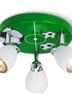 Actieprijs Brilliant Soccer Ronde spots Groen, Wit, 3-lichts
