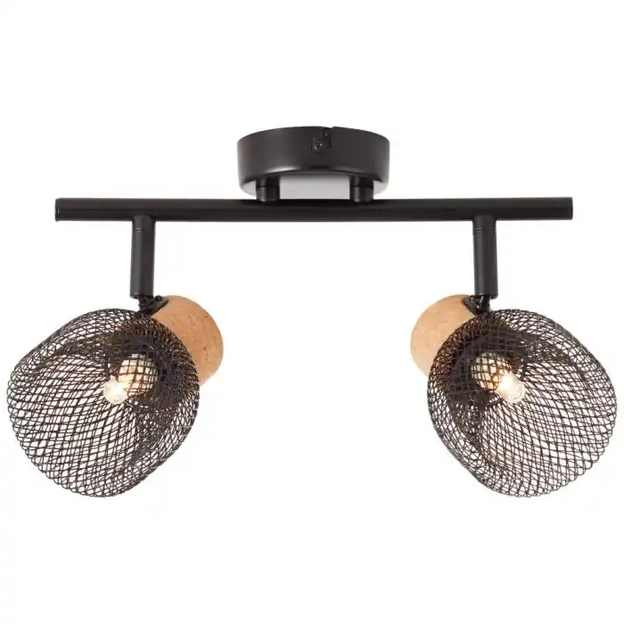 Veilige Betaling Brilliant Flaka Spotlamp Zwart, 2-lichts