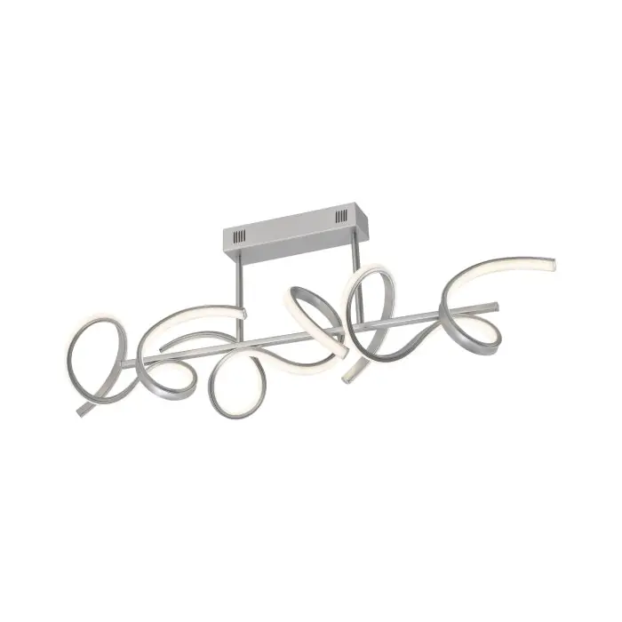 Finale Uitverkoop Leuchten Direkt CURLS Plafondlamp LED Zilver, 3-lichts