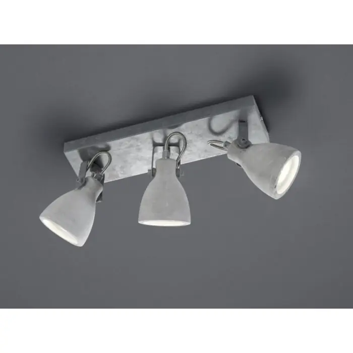 Seizoensaanbieding Trio CONCRETE Spotlamp LED Grijs, 3-lichts