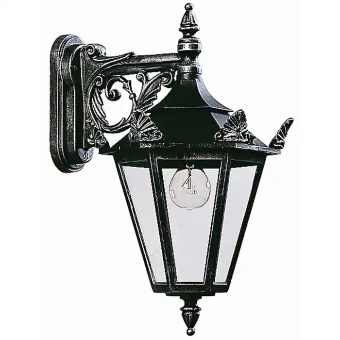Korting Albert 1807 Buiten muurverlichting Zwart, Zilver, 1-licht