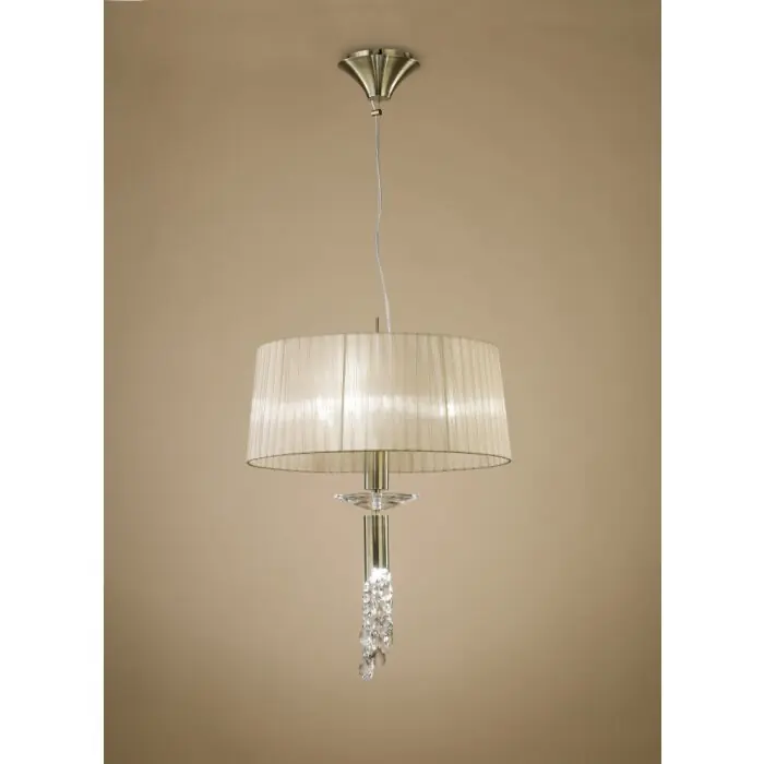 Mantra TIFFANY Hanglamp Bruin, 3-lichts Direct Beschikbaar