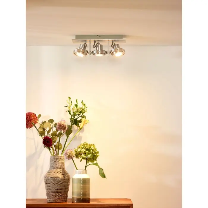 Favoriet Lucide LANDA Plafond spot LED Chroom, 3-lichts
