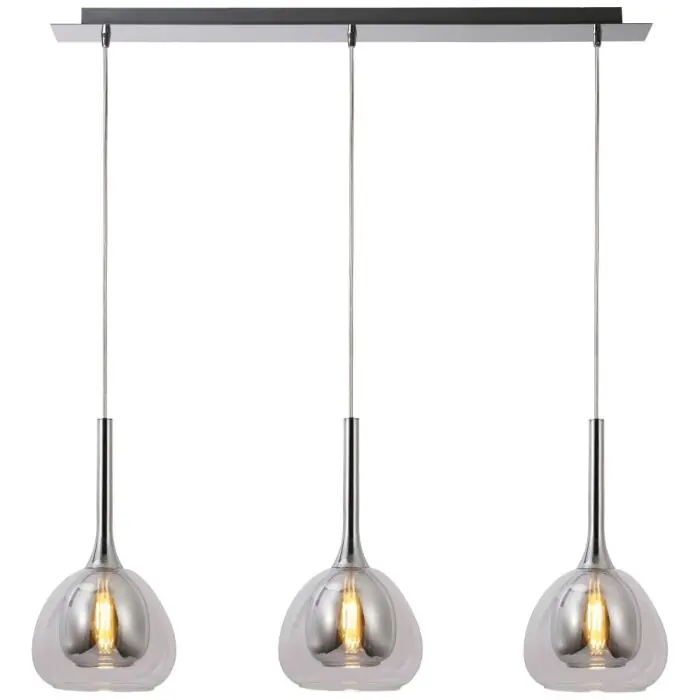 Brilliant Hadan Hanglamp Chroom, 3-lichts Seizoensaanbieding