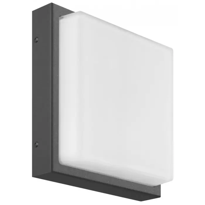 LCD Buiten muurverlichting LED Grijs, 1-licht, Bewegingsmelder Nieuw