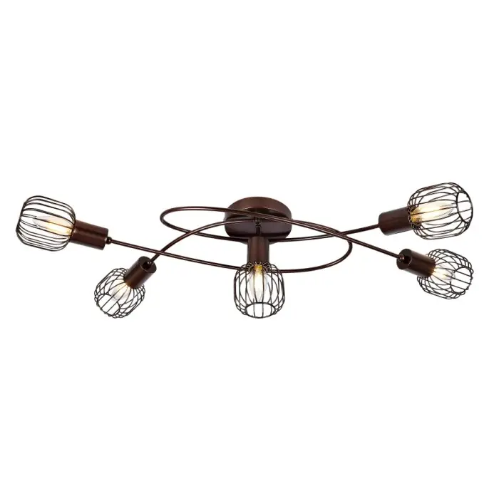 Aanbieding Globo AKIN Plafondlamp Brons, 5-lichts