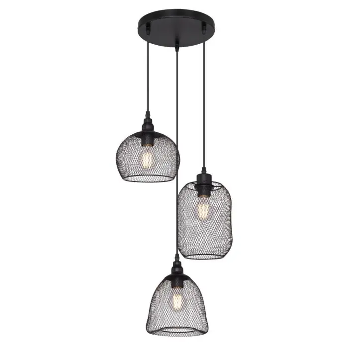 Aanbieding Globo ANYA Hanger Zwart, 3-lichts
