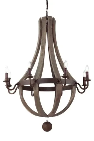 Aanbieding Ideallux MILLENNIUM Hanger Roest, 8-lichts