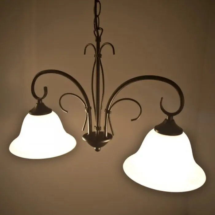 Globo Aries Hanglamp Zwart, Wit, 2-lichts Lage Kosten