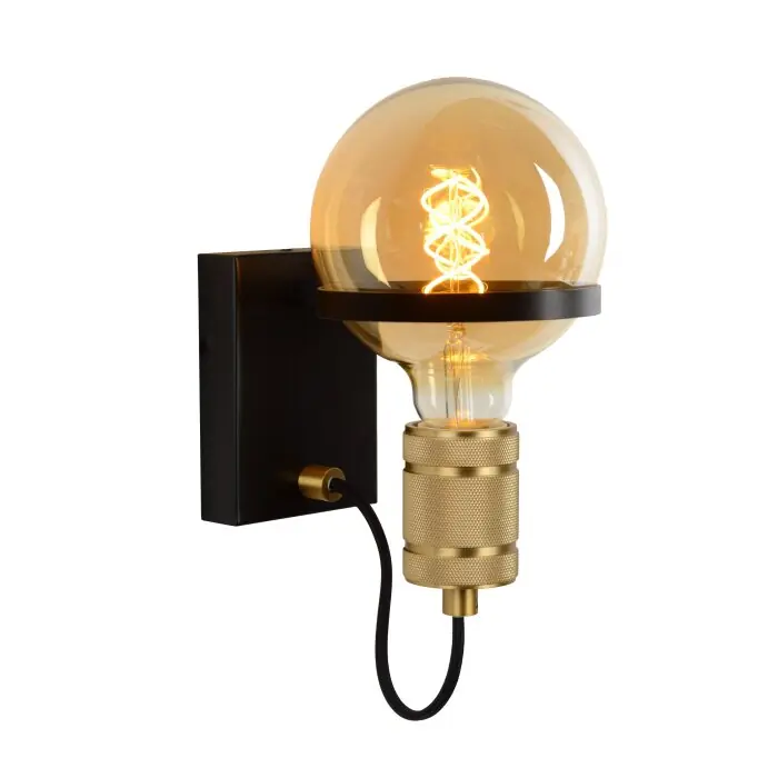 Gereduceerde Prijs Lucide OTTELIEN Muurlamp Zwart, 1-licht