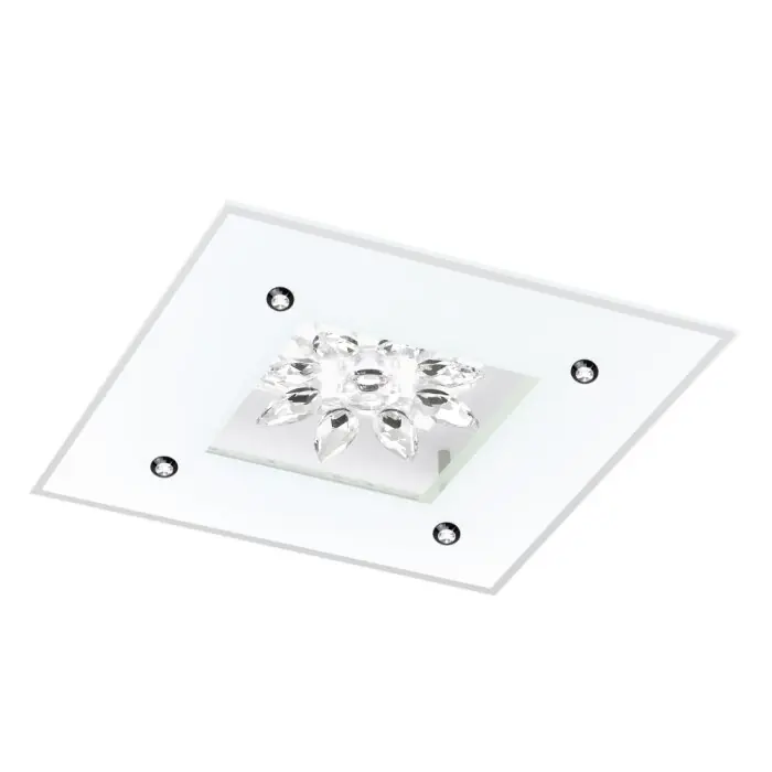 Goedkoop Eglo BENALUA Plafondlamp LED Kristaloptiek, Wit, 1-licht