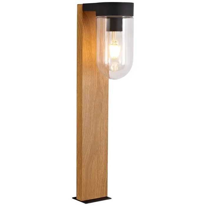 Veilige Betaling Brilliant Cabar Sokkellamp Hout donker, Zwart, 1-licht