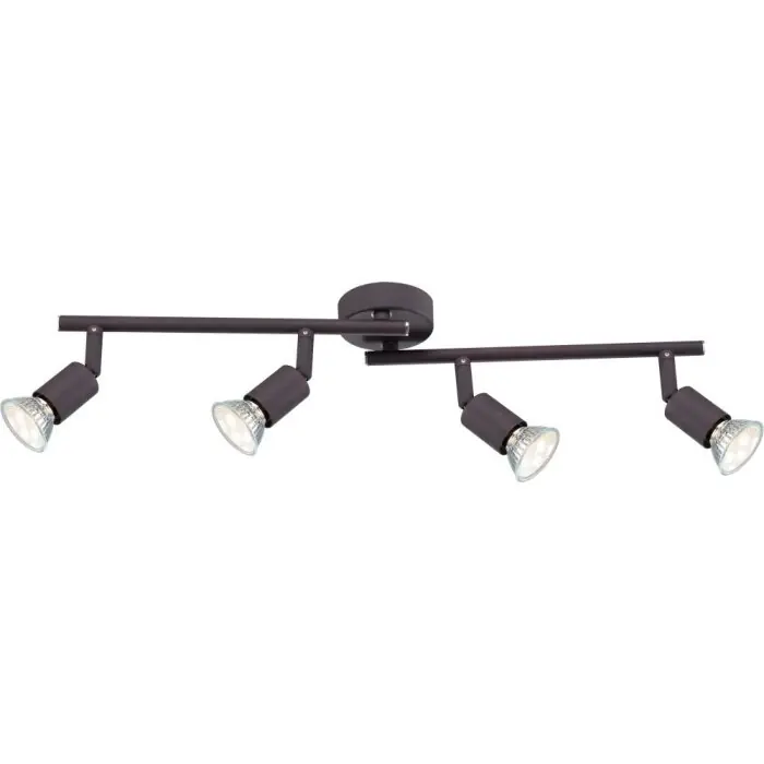 Hete Deal Globo OLIWA Plafond straler LED Roest, 4-lichts