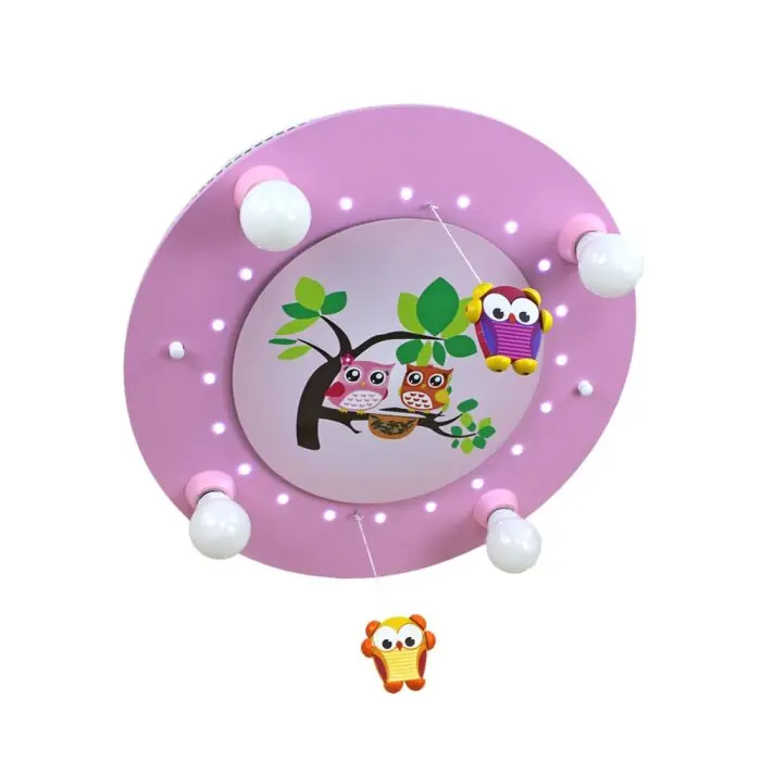 Elobra MOBILE Plafondlamp Roze, 4-lichts Uitverkoop