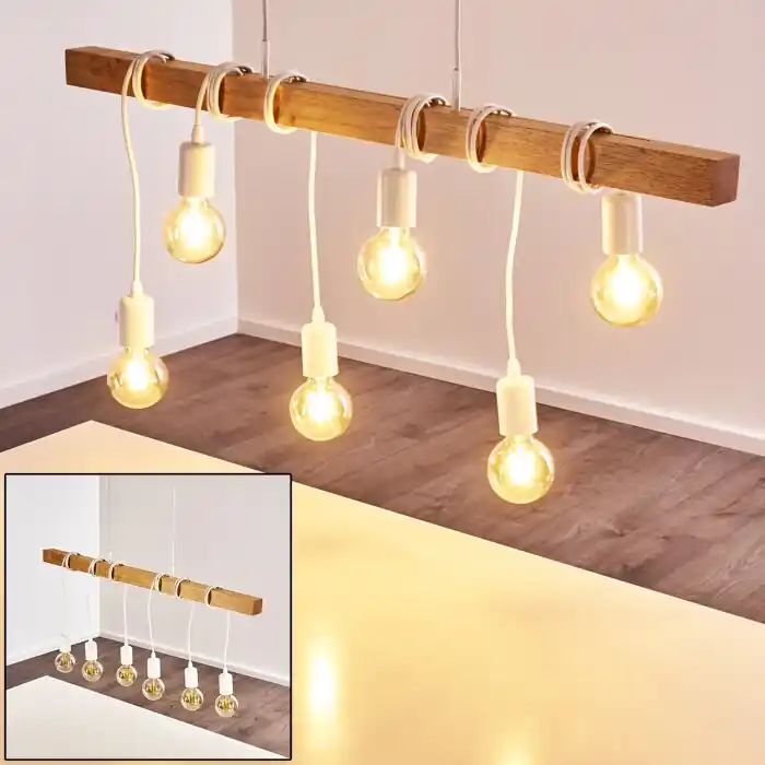 Barbengo Hanglamp Wit, 6-lichts Meest Verkocht