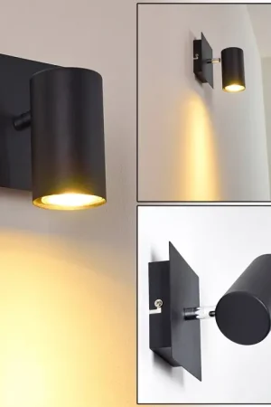 Zuoz Muurspot Zwart, 1-licht Actieprijs