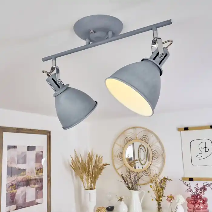 Koppom Plafondlamp Blauw, Grijs, 2-lichts Bestel Nu