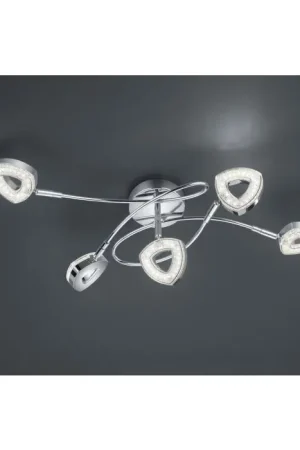 Aanbieding Reality TOURS Plafondlamp LED Chroom, 5-lichts
