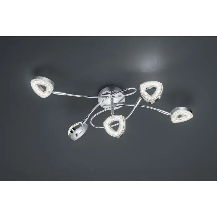 Aanbieding Reality TOURS Plafondlamp LED Chroom, 5-lichts