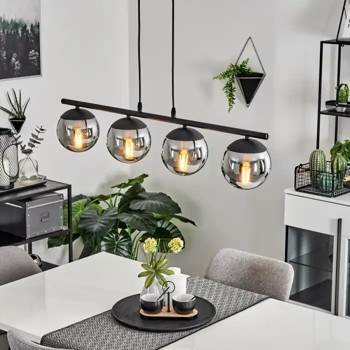 Agropoli Hanglamp Zwart, 4-lichts Bestseller