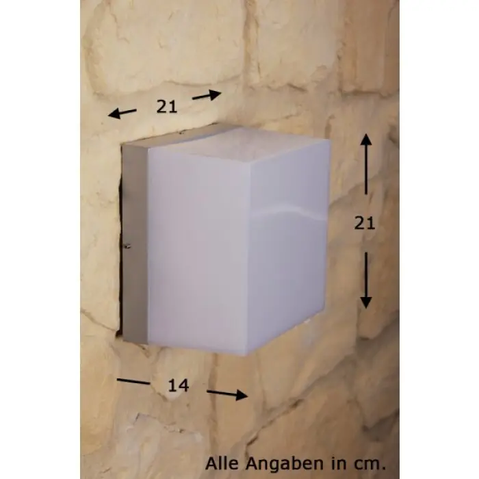 Exclusieve Aanbieding Konstsmide SANREO Buiten muurverlichting roestvrij staal, Grijs, Wit, 1-licht