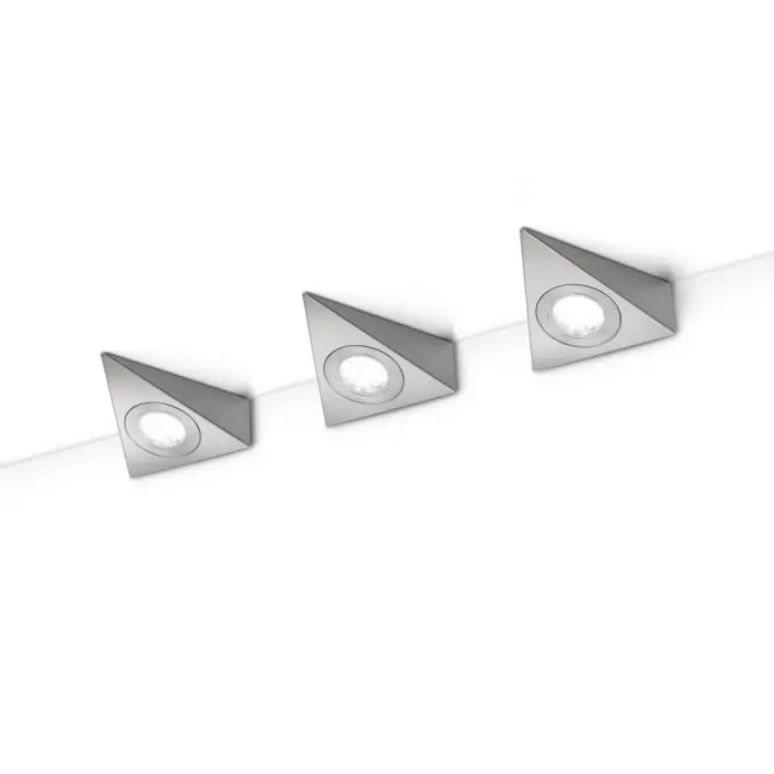 Tijdelijk Beschikbaar Trio ECCO Muurlamp LED Nikkel mat, 3-lichts