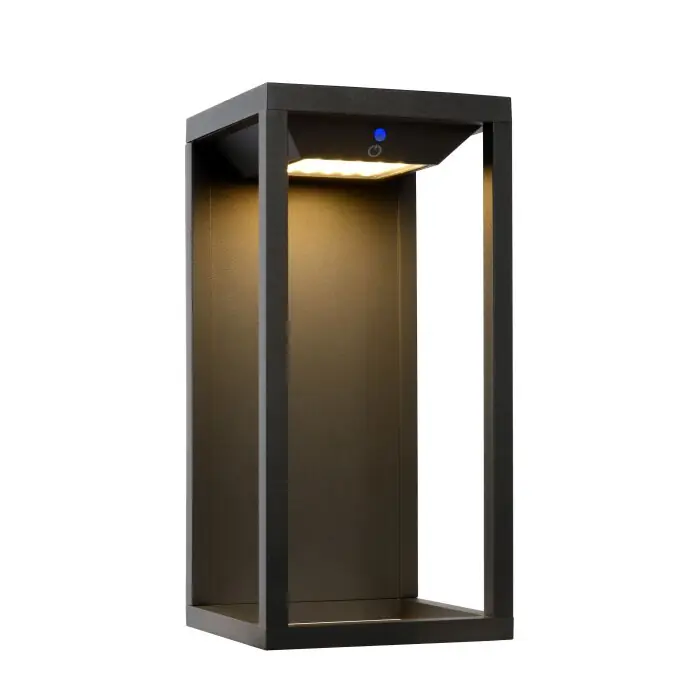 Lucide TENSO SOLA Buiten muurverlichting LED Zwart Exclusieve Aanbieding