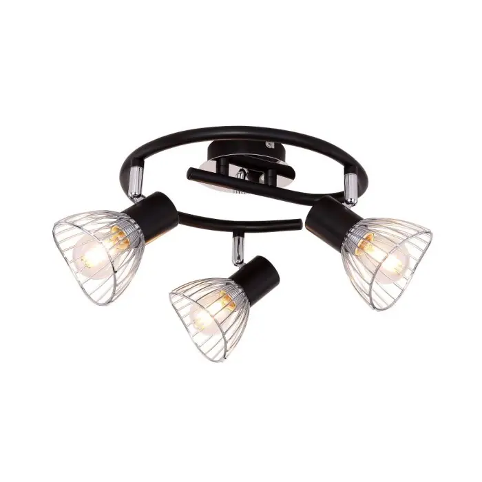 Laatste Versie Globo FASSA Spot lamp spiraal Chroom, 3-lichts