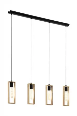 Aanbieding Eglo LITTLETON Hanger Zwart, 4-lichts