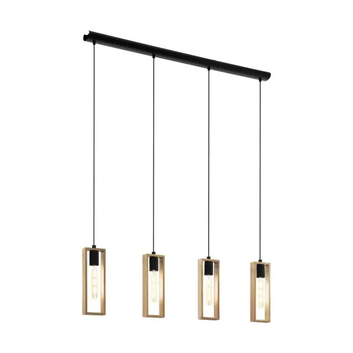 Aanbieding Eglo LITTLETON Hanger Zwart, 4-lichts
