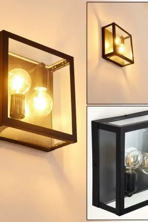 Aanbieding Caudry Buiten muurverlichting Zwart, 2-lichts