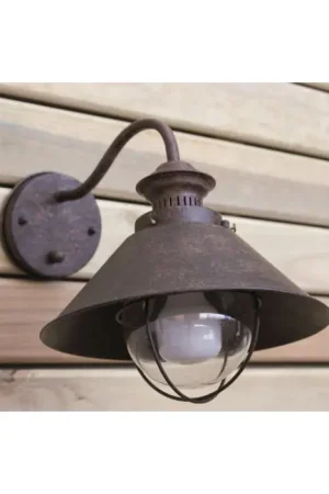 Faro Barcelona Nautica Buiten muurverlichting Roest, Zwart, 1-licht Snelle Levering