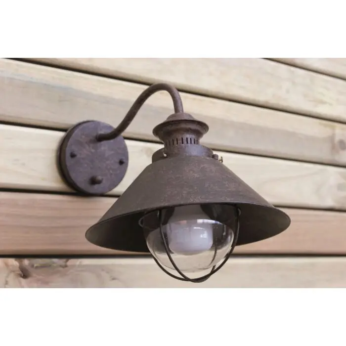 Faro Barcelona Nautica Buiten muurverlichting Roest, Zwart, 1-licht Snelle Levering