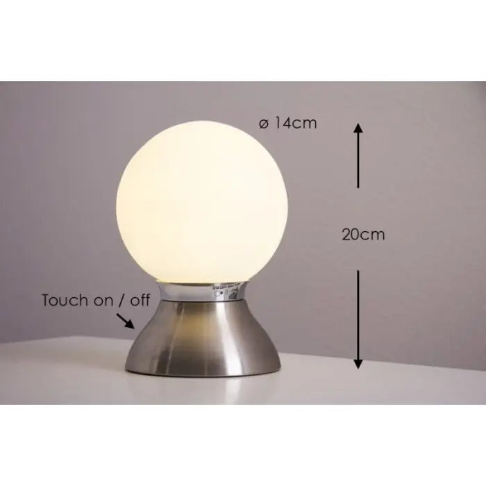 Globo Kitty Tafellamp Chroom, Nikkel mat, 1-licht Premium