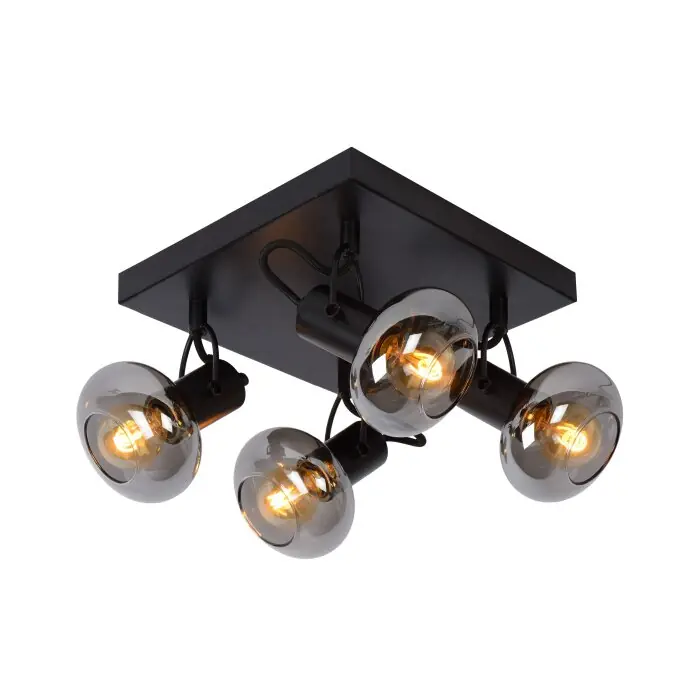 Koop Vandaag Lucide MADEE Plafond spot Zwart, 4-lichts