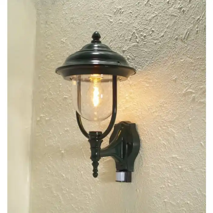 Nu Kopen Konstsmide Parmas Buiten muurverlichting Groen, 1-licht, Bewegingsmelder