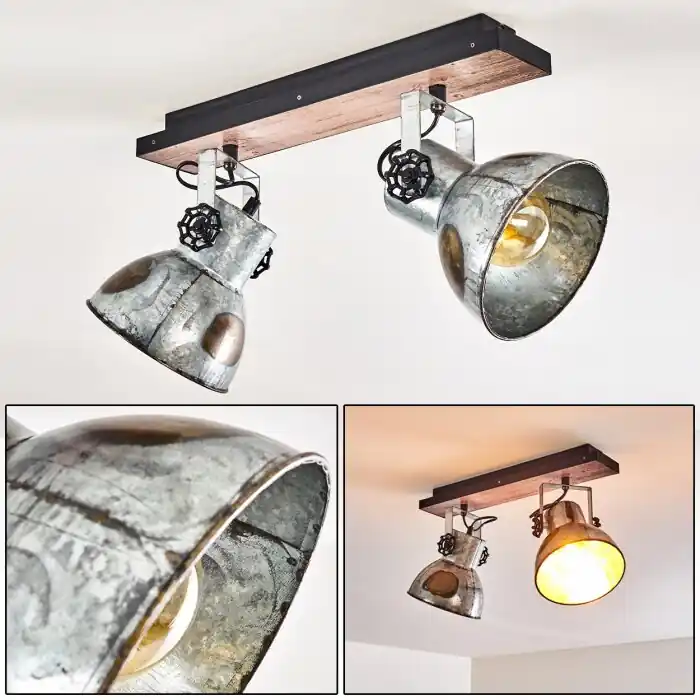 Hora Plafondlamp Hout donker, 2-lichts Express Levering