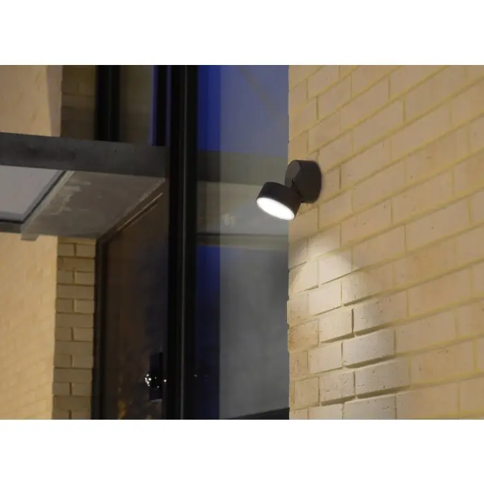 Lutec TRUMPET Buiten muurverlichting LED Antraciet, 1-licht Direct Beschikbaar