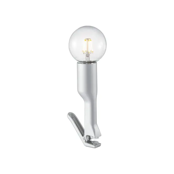 Flitsaanbieding Leuchten Direkt TURN ME Klemlamp roestvrij staal, 1-licht
