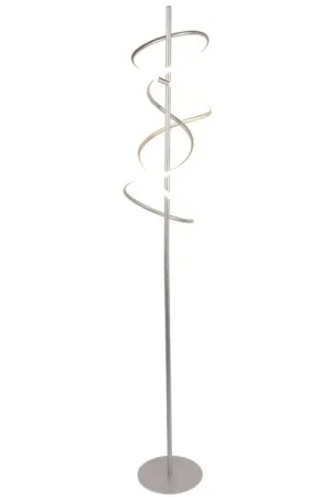 Goedkoop Nino-Leuchten VOLUTA Staande lamp LED Zilver, 1-licht