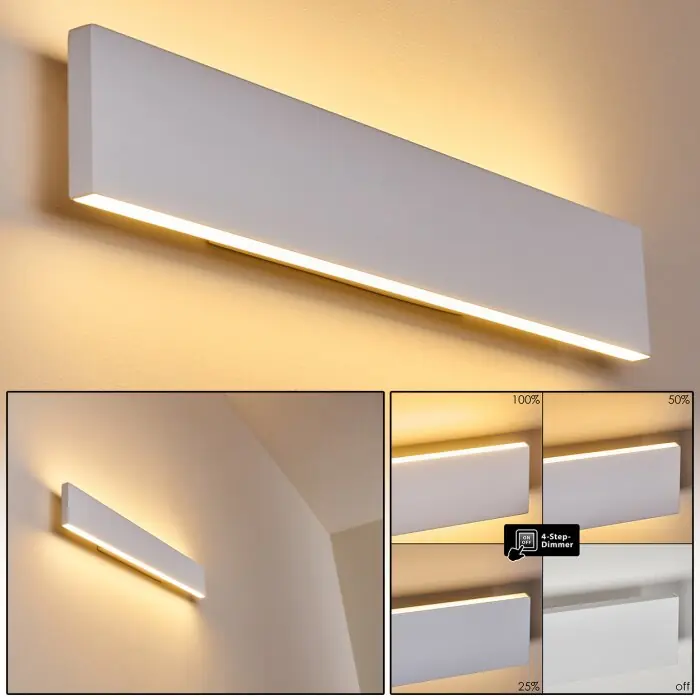 Beperkt Aanbod Obion Wandlamp LED Wit, 2-lichts