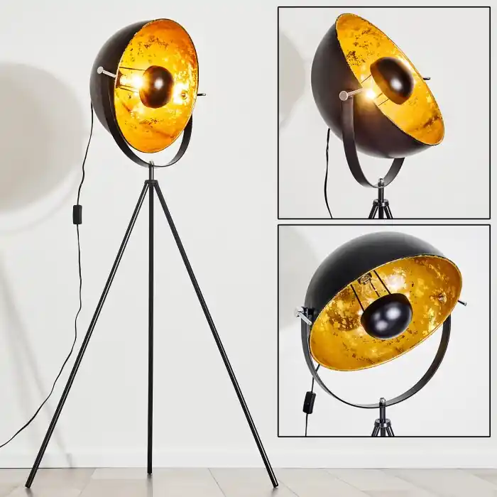 Express Levering Saturn Staande lamp Zwart, 1-licht