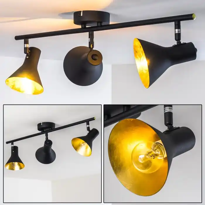 Laatste Kans Mavas Plafondlamp Zwart, 3-lichts