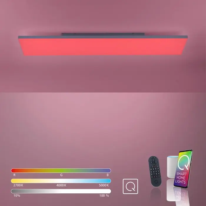 Paul Neuhaus Q-FRAMELESS Paneel LED Wit, 1-licht, Afstandsbediening, Kleurwisselaar Aanbieding
